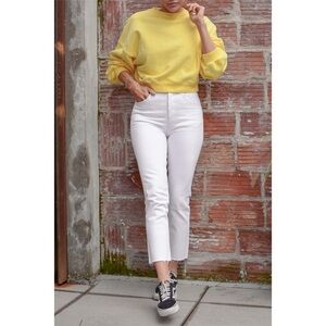 AGOLDE Riley high rise crop white jeans size 26